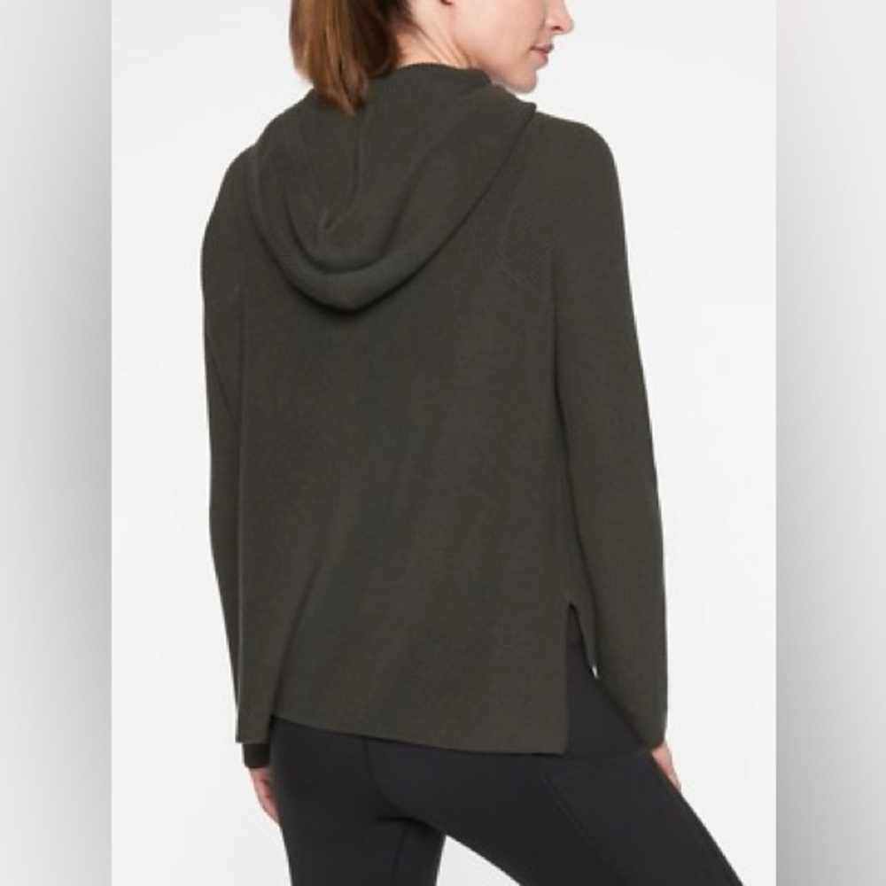 Athleta Rest Day Hoodie Sweater, Dove Grey Heather XS - Picture 2 of 13